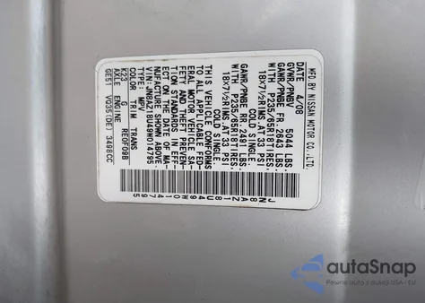 2009 Nissan Murano Sl from USA, damaged, VIN JN8AZ18U49W014795